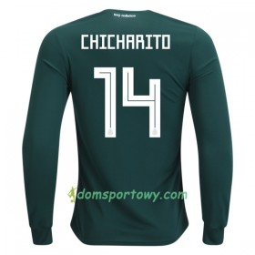 Koszulka Meksyk Chicharito 14 Domowe Koszulki Piłkarskie Mistrzostwa Świata 2018 Długi Rękaw